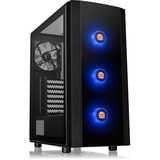 Thermaltake Versa J25 TG RGB Midi Tower Negro, Cajas de torre negro, Midi Tower, PC, Negro, ATX, micro ATX, Mini-ITX, SPCC, Ventiladores de la caja, Frente