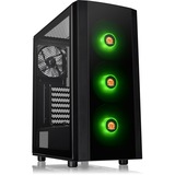Thermaltake Versa J25 TG RGB Midi Tower Negro, Cajas de torre negro, Midi Tower, PC, Negro, ATX, micro ATX, Mini-ITX, SPCC, Ventiladores de la caja, Frente