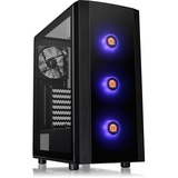 Thermaltake Versa J25 TG RGB Midi Tower Negro, Cajas de torre negro, Midi Tower, PC, Negro, ATX, micro ATX, Mini-ITX, SPCC, Ventiladores de la caja, Frente