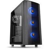 Thermaltake Versa J25 TG RGB Midi Tower Negro, Cajas de torre negro, Midi Tower, PC, Negro, ATX, micro ATX, Mini-ITX, SPCC, Ventiladores de la caja, Frente