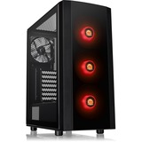 Thermaltake Versa J25 TG RGB Midi Tower Negro, Cajas de torre negro, Midi Tower, PC, Negro, ATX, micro ATX, Mini-ITX, SPCC, Ventiladores de la caja, Frente