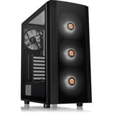 Thermaltake Versa J25 TG RGB Midi Tower Negro, Cajas de torre negro, Midi Tower, PC, Negro, ATX, micro ATX, Mini-ITX, SPCC, Ventiladores de la caja, Frente
