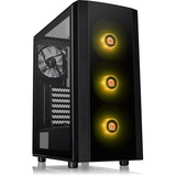 Thermaltake Versa J25 TG RGB Midi Tower Negro, Cajas de torre negro, Midi Tower, PC, Negro, ATX, micro ATX, Mini-ITX, SPCC, Ventiladores de la caja, Frente