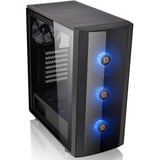 Thermaltake Versa J25 TG RGB Midi Tower Negro, Cajas de torre negro, Midi Tower, PC, Negro, ATX, micro ATX, Mini-ITX, SPCC, Ventiladores de la caja, Frente