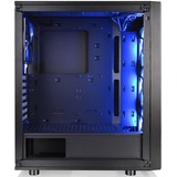 Thermaltake Versa J25 TG RGB Midi Tower Negro, Cajas de torre negro, Midi Tower, PC, Negro, ATX, micro ATX, Mini-ITX, SPCC, Ventiladores de la caja, Frente