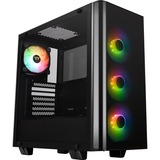 Thermaltake View 21 TG RGB Plus Midi Tower Negro, Cajas de torre negro, Midi Tower, PC, Negro, ATX, micro ATX, Mini-ATX, SPCC, Vidrio templado, Juego