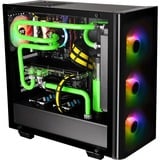 Thermaltake View 21 TG RGB Plus Midi Tower Negro, Cajas de torre negro, Midi Tower, PC, Negro, ATX, micro ATX, Mini-ATX, SPCC, Vidrio templado, Juego