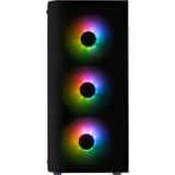 Thermaltake View 21 TG RGB Plus Midi Tower Negro, Cajas de torre negro, Midi Tower, PC, Negro, ATX, micro ATX, Mini-ATX, SPCC, Vidrio templado, Juego