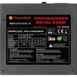 Thermaltake W0393RE unidad de fuente de alimentación 630 W 20+4 pin ATX ATX Negro, Fuente de alimentación de PC negro, 630 W, 100 - 240 V, 700 W, 50 - 60 Hz, 10 A, Activo, Minorista