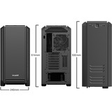 be quiet! Silent Base 601 Midi Tower Negro, Cajas de torre negro, Midi Tower, PC, Negro, ATX, EATX, micro ATX, Mini-ITX, Acrilonitrilo butadieno estireno (ABS), SECC, Unidad de disco duro