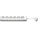 goobay AC power Extension base múltiple 3 m, Regleta blanco, 3 m, Blanco