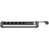 goobay NK Protector 7-6 Negro 6 salidas AC 1,4 m, Regleta negro/Plateado, 6 salidas AC, Negro, 1,4 m