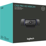 Logitech C920 PRO HD WEBCAM cámara web 15 MP 1920 x 1080 Pixeles USB 2.0 Negro negro, 15 MP, 1920 x 1080 Pixeles, 720p,1080p, H.264, USB 2.0, Negro
