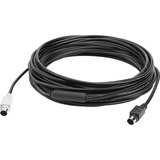 Logitech GROUP 10m Extender Cable cable ps/2 6-p Mini-DIN Negro, Cable alargador negro, 10 m, 6-p Mini-DIN, 6-p Mini-DIN, Macho, Macho, Negro