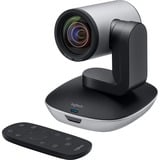 Logitech PTZ Pro 2 sistema de video conferencia, Webcam negro/Plateado, Full HD, 30 pps, 90°, 10x, Negro, Gris