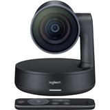 Logitech Rally Camera sistema de video conferencia, Webcam negro/Gris, 60 pps, 90°, 15x, Negro