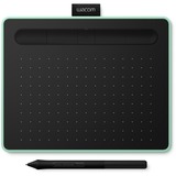 Wacom Intuos S tableta digitalizadora Negro, Verde 2540 líneas por pulgada 152 x 95 mm USB/Bluetooth, Tableta gráfica verde claro, Inalámbrico y alámbrico, 2540 líneas por pulgada, 152 x 95 mm, USB/Bluetooth, 7 mm, Pluma
