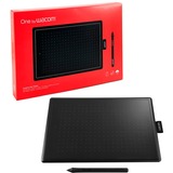 Wacom One by Medium tableta digitalizadora Negro, Rojo 2540 líneas por pulgada 216 x 135 mm USB, Tableta gráfica negro/Rojo, Alámbrico, 2540 líneas por pulgada, 216 x 135 mm, USB, Pluma, Negro, Rojo