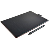 Wacom One by Medium tableta digitalizadora Negro, Rojo 2540 líneas por pulgada 216 x 135 mm USB, Tableta gráfica negro/Rojo, Alámbrico, 2540 líneas por pulgada, 216 x 135 mm, USB, Pluma, Negro, Rojo