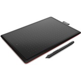 Wacom One by Small tableta digitalizadora Negro 2540 líneas por pulgada 152 x 95 mm USB, Tableta gráfica negro/Rojo, Alámbrico, 2540 líneas por pulgada, 152 x 95 mm, USB, Pluma, Negro