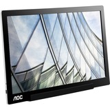 AOC 01 Series I1601FWUX pantalla para PC 39,6 cm (15.6") 1920 x 1080 Pixeles Full HD LED Plata, Negro, Monitor LED negro/Plateado, 39,6 cm (15.6"), 1920 x 1080 Pixeles, Full HD, LED, 5 ms, Plata, Negro