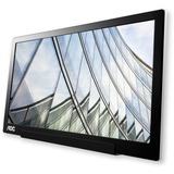 AOC 01 Series I1601FWUX pantalla para PC 39,6 cm (15.6") 1920 x 1080 Pixeles Full HD LED Plata, Negro, Monitor LED negro/Plateado, 39,6 cm (15.6"), 1920 x 1080 Pixeles, Full HD, LED, 5 ms, Plata, Negro