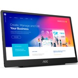 AOC 16T2 monitor pantalla táctil 39,6 cm (15.6") 1920 x 1080 Pixeles Multi-touch Negro, Monitor LED negro, 39,6 cm (15.6"), 250 cd / m², Full HD, LED, 16:9, 1920 x 1080 Pixeles