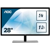 AOC 79 Series U2879VF pantalla para PC 71,1 cm (28") 3840 x 2160 Pixeles 4K Ultra HD LCD Plata, Negro, Monitor de gaming negro, 71,1 cm (28"), 3840 x 2160 Pixeles, 4K Ultra HD, LCD, 1 ms, Plata, Negro