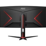 AOC G2 CU34G2X/BK pantalla para PC 86,4 cm (34") 3440 x 1440 Pixeles Quad HD LED Negro, Rojo, Monitor de gaming negro, 86,4 cm (34"), 3440 x 1440 Pixeles, Quad HD, LED, 1 ms, Negro, Rojo
