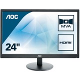 AOC M2470SWH LED display 59,9 cm (23.6") 1920 x 1080 Pixeles Full HD Negro, Monitor LED negro, 59,9 cm (23.6"), 1920 x 1080 Pixeles, Full HD, LED, 5 ms, Negro