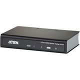 ATEN Distribuidor HDMI 4K de 2 puertos, Splitter HDMI negro, HDMI, 2x HDMI, 4096 x 2160 Pixeles, Negro, Metal, 4K Ultra HD