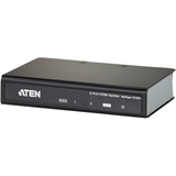 ATEN Distribuidor HDMI 4K de 2 puertos, Splitter HDMI negro, HDMI, 2x HDMI, 4096 x 2160 Pixeles, Negro, Metal, 4K Ultra HD