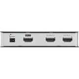 ATEN Distribuidor HDMI 4K de 2 puertos, Splitter HDMI negro, HDMI, 2x HDMI, 4096 x 2160 Pixeles, Negro, Metal, 4K Ultra HD