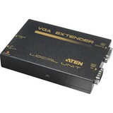 ATEN Extensor VGA sobre Cat 5 (1280 x 1024 a 150 m), Extensor de gráficos negro, 1920 x 1200 Pixeles, Transmisor y receptor de señales AV, 150 m, Alámbrico, Negro