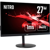 Acer XV272UP 68,6 cm (27") 2560 x 1440 Pixeles Quad HD LED Negro, Monitor de gaming negro, 68,6 cm (27"), 2560 x 1440 Pixeles, Quad HD, LED, 1 ms, Negro
