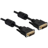 DeLOCK 1m DVI-I cable DVI Negro negro, 1 m, DVI-I, DVI-I, Negro, Oro, Macho/Macho