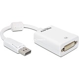 DeLOCK 61765 adaptador de cable de vídeo 0,125 m DisplayPort DVI-I Blanco blanco, 0,125 m, DisplayPort, DVI-I, Macho, Hembra, Blanco