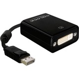 DeLOCK 61847 adaptador de cable de vídeo 0,125 m DisplayPort DVI-I Negro negro, 0,125 m, DisplayPort, DVI-I, Macho, Hembra, Negro