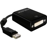 DeLOCK 61847 adaptador de cable de vídeo 0,125 m DisplayPort DVI-I Negro negro, 0,125 m, DisplayPort, DVI-I, Macho, Hembra, Negro, Lite Retail