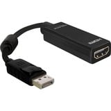 DeLOCK 61849 adaptador de cable de vídeo 0,125 m DisplayPort HDMI tipo A (Estándar) Negro negro, 0,125 m, DisplayPort, HDMI tipo A (Estándar), Macho, Hembra, Negro, Lite Retail