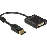 DeLOCK 62599 adaptador de cable de vídeo 0,2 m DisplayPort DVI-I Negro negro, 0,2 m, DisplayPort, DVI-I, Macho, Hembra, Oro