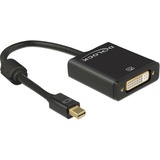 DeLOCK 62603 adaptador de cable de vídeo 0,2 m Mini DisplayPort DVI-I Negro negro, 0,2 m, Mini DisplayPort, DVI-I, Macho, Hembra, Oro