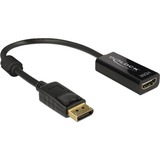 DeLOCK 62609 adaptador de cable de vídeo 0,2 m DisplayPort HDMI Negro negro, 0,2 m, DisplayPort, HDMI, Macho, Hembra, Derecho