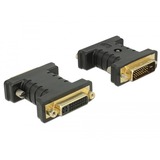 DeLOCK 63313 cambiador de género para cable 1 x DVI 24+1 1 x DVI 24+5 Negro, Adaptador negro, 1 x DVI 24+1, 1 x DVI 24+5, Negro