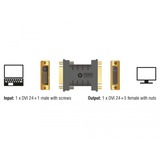 DeLOCK 63313 cambiador de género para cable 1 x DVI 24+1 1 x DVI 24+5 Negro, Adaptador negro, 1 x DVI 24+1, 1 x DVI 24+5, Negro