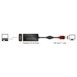 DeLOCK 63928 adaptador de cable de vídeo 0,2 m USB Tipo C DisplayPort 20 pin Negro, Rojo negro, 0,2 m, USB Tipo C, DisplayPort 20 pin, Macho, Hembra, Derecho