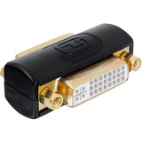 DeLOCK 65225 cambiador de género para cable DVI Negro, Oro, Adaptador negro, DVI, DVI, Negro, Oro