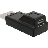 DeLOCK 65237 cambiador de género para cable Displayport mini Displayport Negro, Adaptador negro, Displayport, mini Displayport, Negro