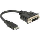 DeLOCK 65564 adaptador de cable de vídeo 0,2 m HDMI Type C (Mini) DVI-D Negro negro, 0,2 m, HDMI Type C (Mini), DVI-D, Macho, Hembra, Negro