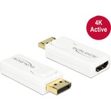 DeLOCK 65580 cambiador de género para cable Displayport 1.2 HDMI Blanco, Adaptador blanco, Displayport 1.2, HDMI, Blanco